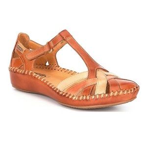 Pikolinos Puerto Vallarta Leather Sandals in Brandy/Blush Sz 40